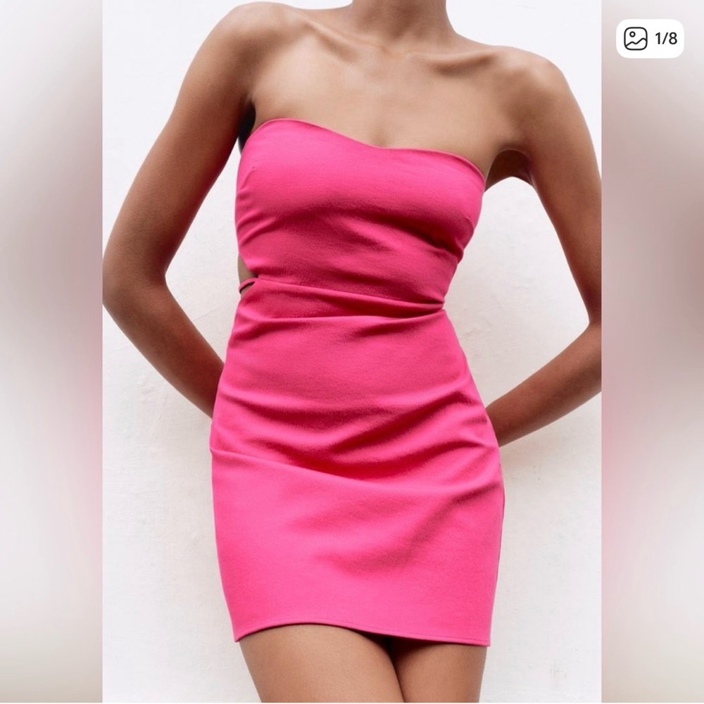 Zara Women’s Cut Out  Pink Mini Dress Size Small